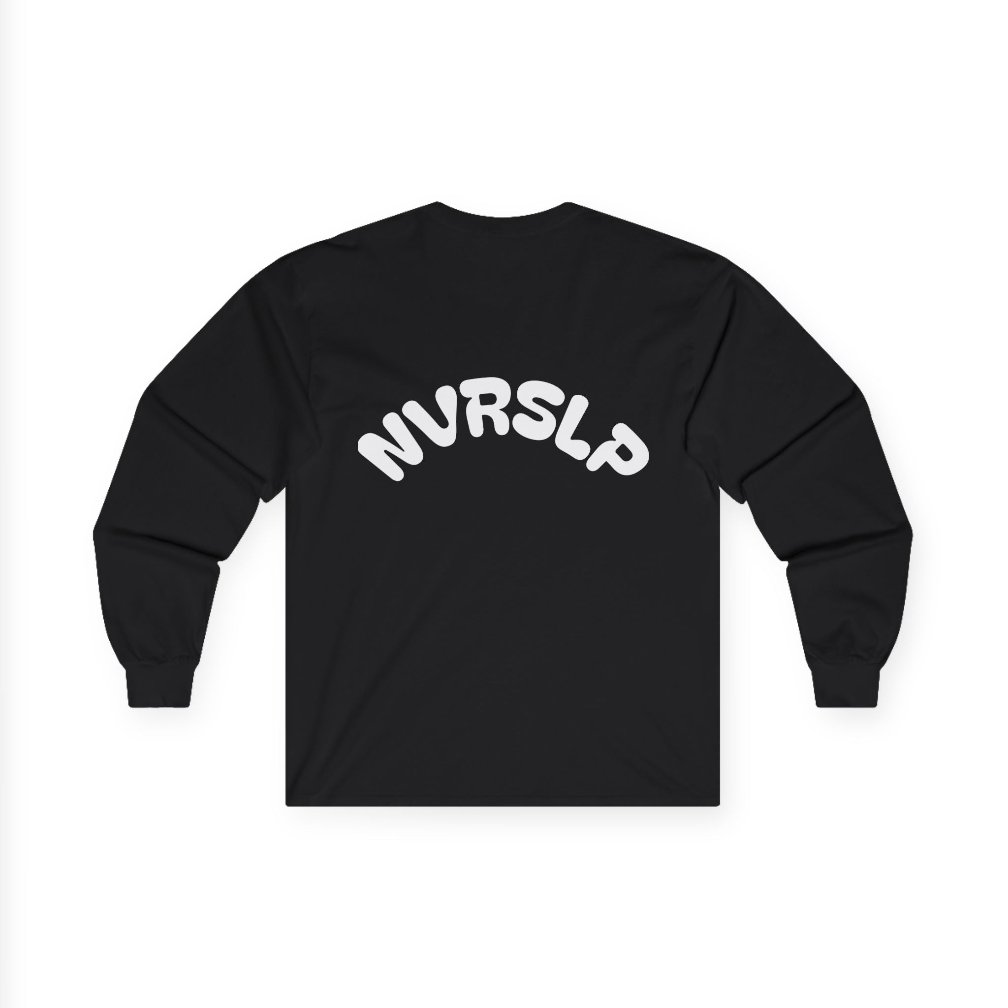 NVRSLP Long Sleeve Tee — Minimalist Black Graphic Shirt