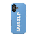 Blue 'NVRSLP' Tough Phone Case — Bold Vertical Typography Protective Cover