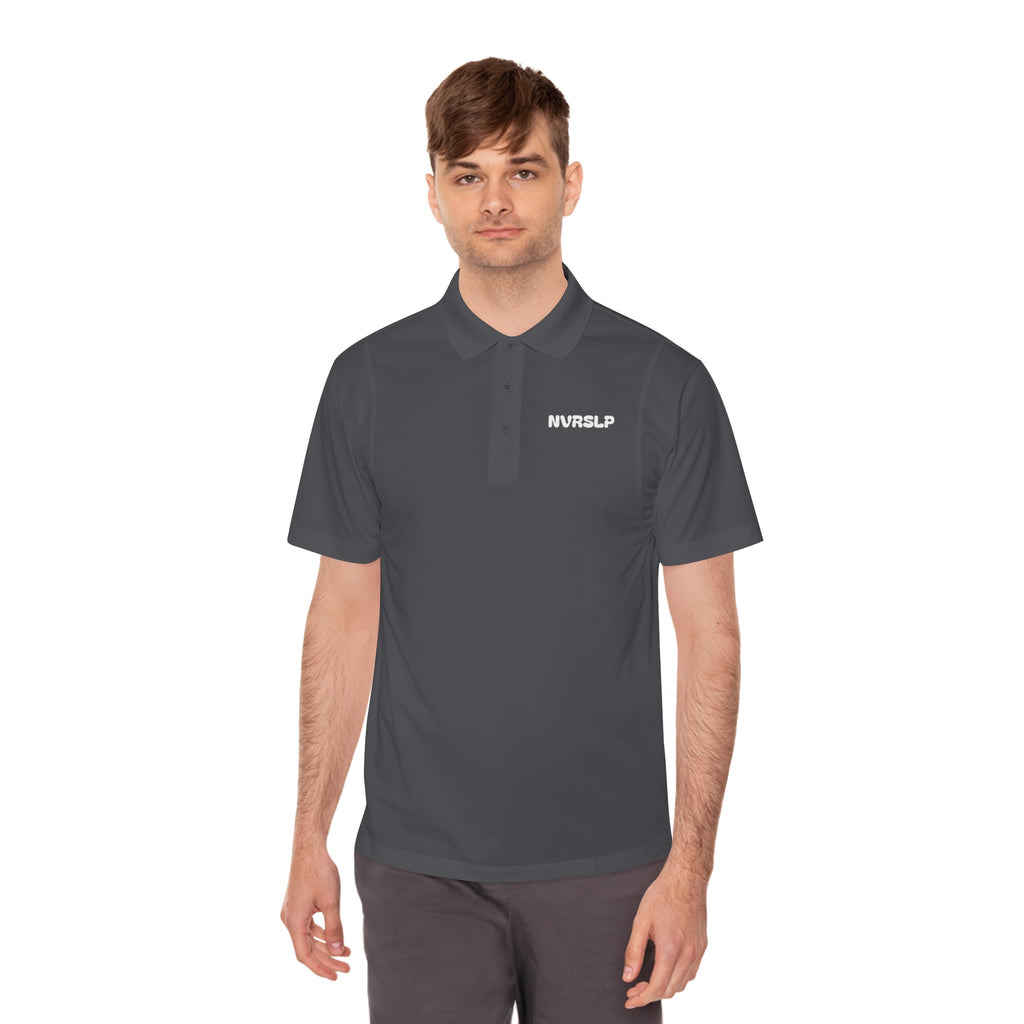 Men's Sport Polo — Minimal 'NWRSLO' Embroidered Athletic Golf Shirt