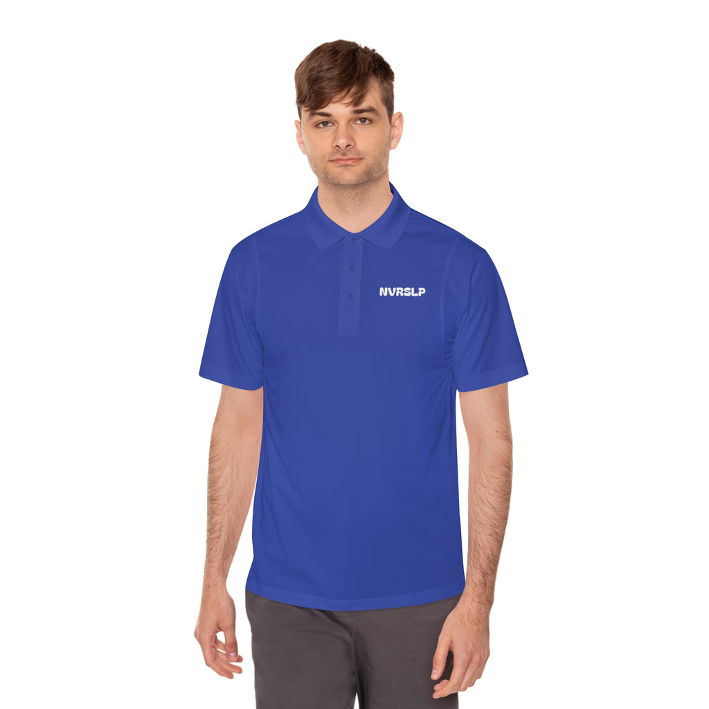Men's Sport Polo — Minimal 'NWRSLO' Embroidered Athletic Golf Shirt
