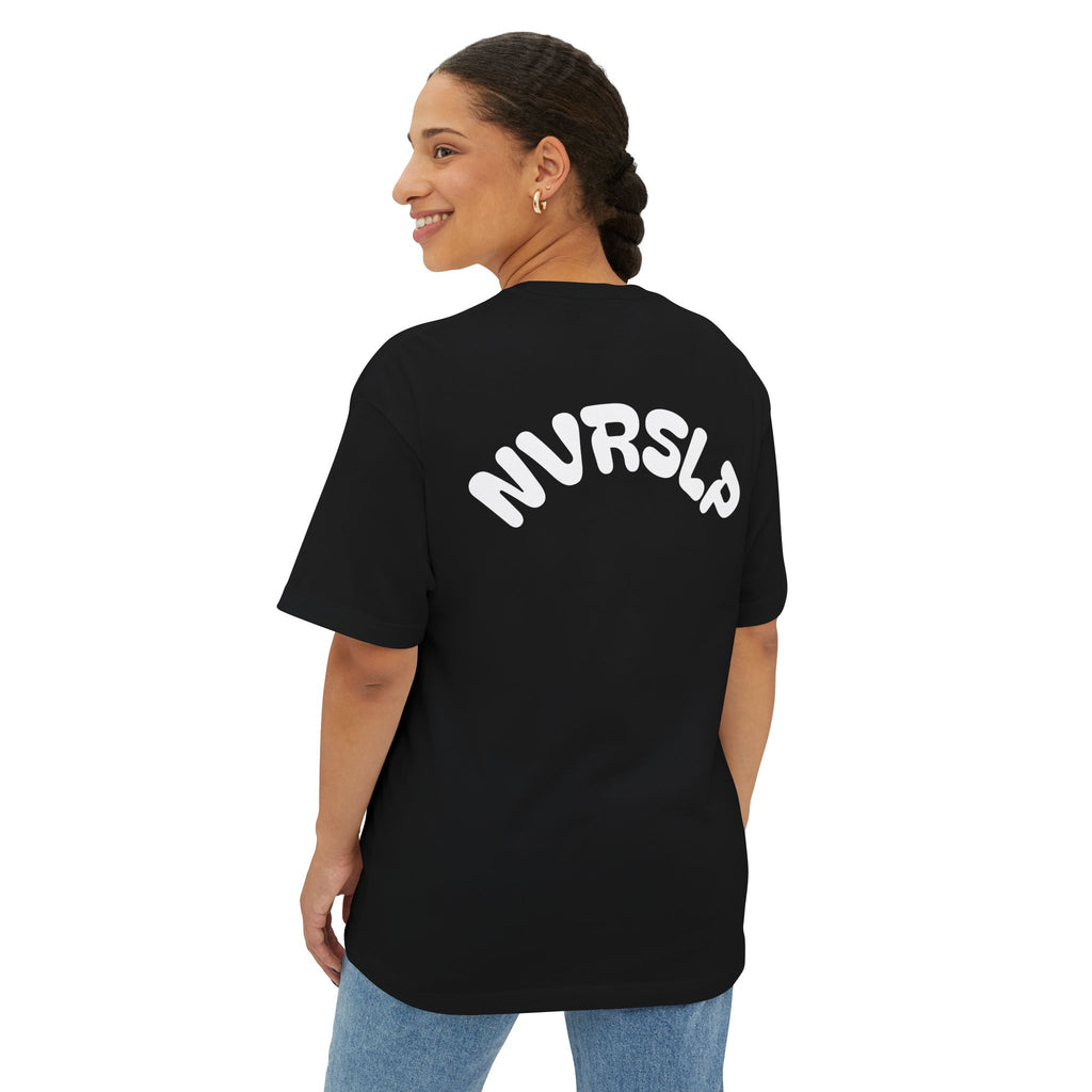NVRSLP Oversized Boxy Tee — Minimalist Streetwear Graphic T-Shirt