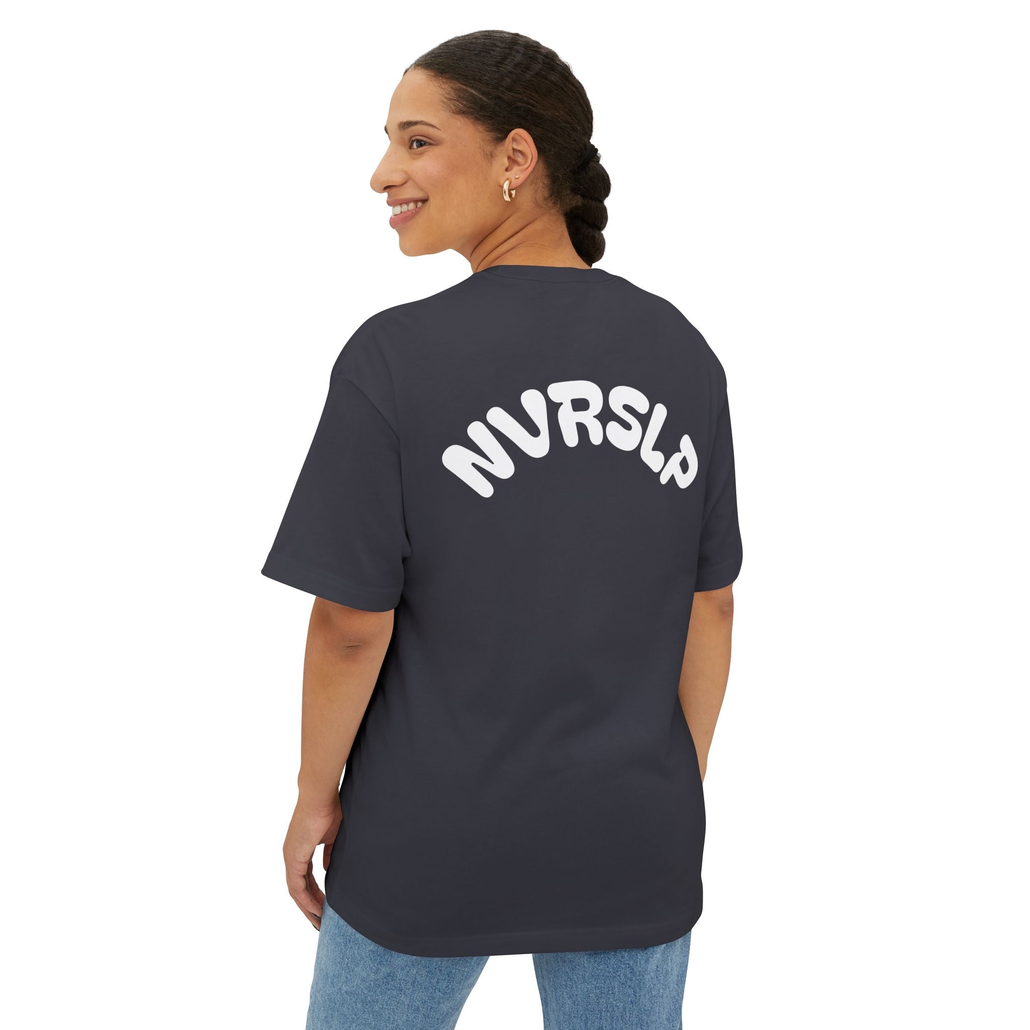NVRSLP Oversized Boxy Tee — Minimalist Streetwear Graphic T-Shirt