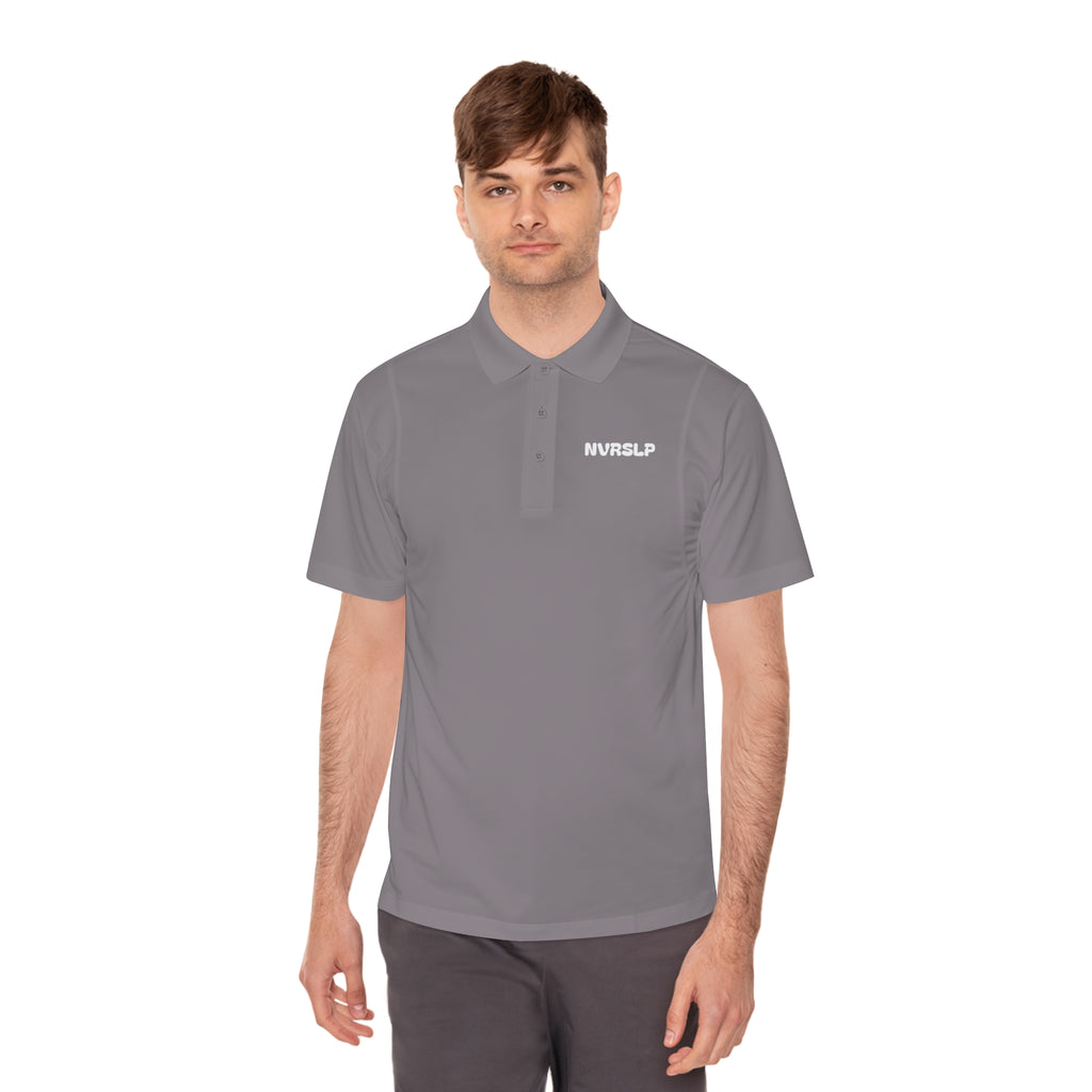Men's Sport Polo — Minimal 'NWRSLO' Embroidered Athletic Golf Shirt